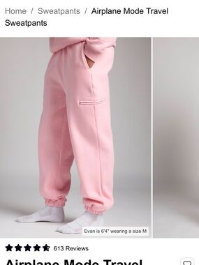 Airplane Mode Travel Sweatpants - Pink
